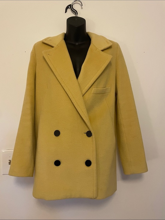 Los Angeles Project (LAP) Jackets & Blazers - Double-Breasted Felted Yellow Blazer